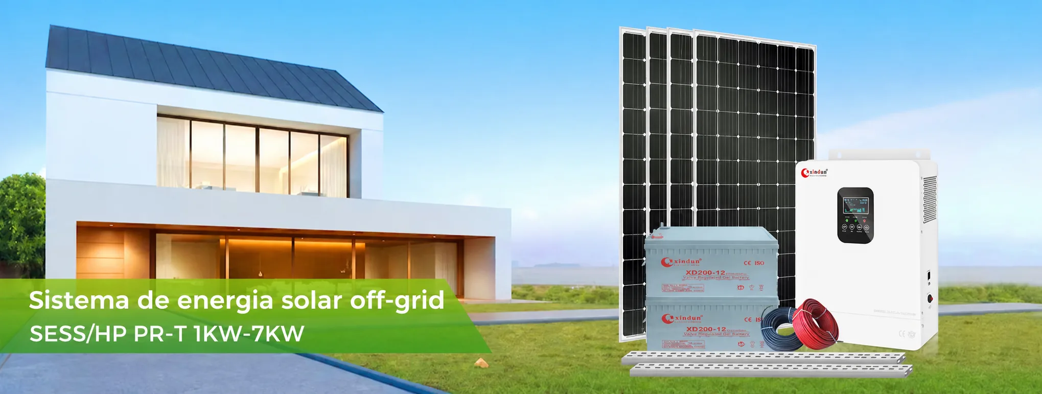 Sistema de energia solar Xindun da China