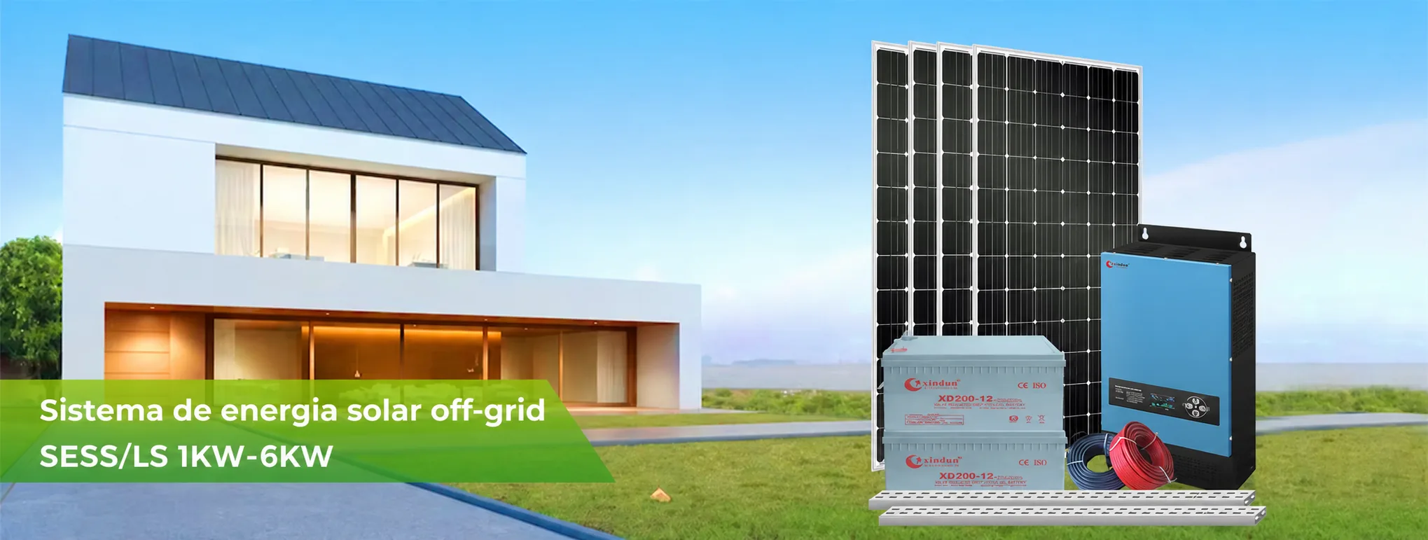 Sistema de energia solar Xindun da China