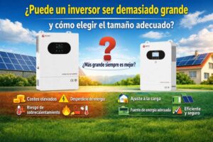 Sistema de energía solar Xindun de China puede un inversor ser demasiado grande