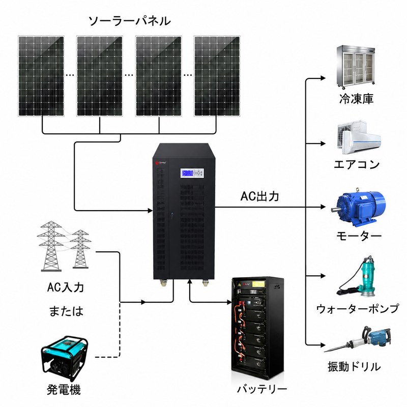 50kwバッテリー付きオフグリッドソーラーシステム販売 50kwバッテリー付きオフグリッドソーラーシステム販売