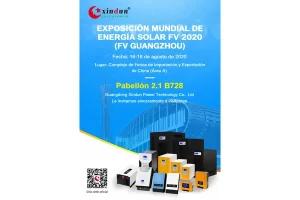 Sistema de energía solar Xindun de China Exposición mundial de energía solar fotovoltaica 2020 en GuangZhou - Xindun