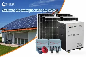 ¿Cuánta energía produce un sistema solar de 5 kw?
