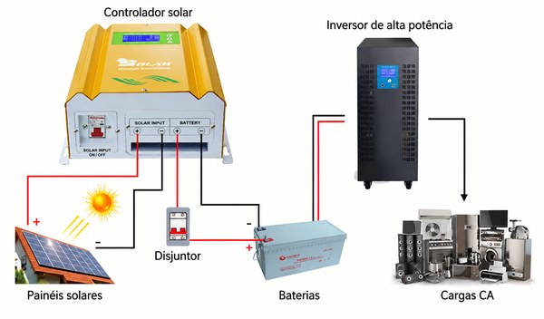 diagrama de ligação do controlador pwm