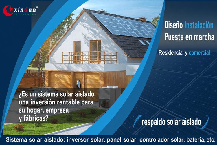 solar aislado con respaldo de batería
