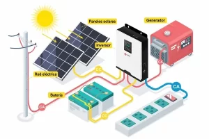 ¿Cómo convierten los paneles solares CC a CA?