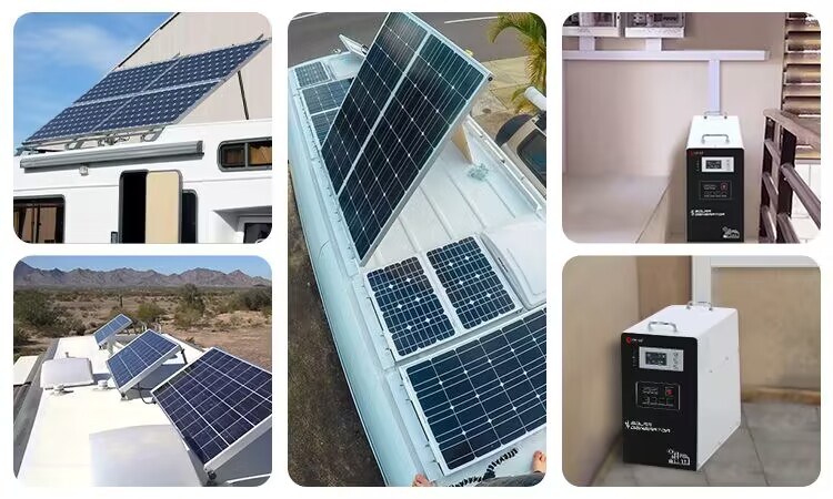 instalação do kit de painéis solares 300 watt 500 watt 1000 watt