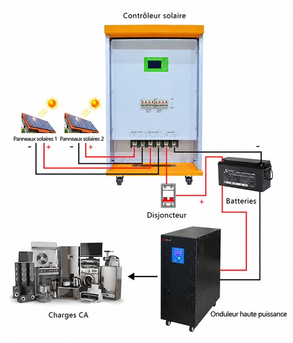 meilleur schéma de câblage du contrôleur de charge solaire PWM