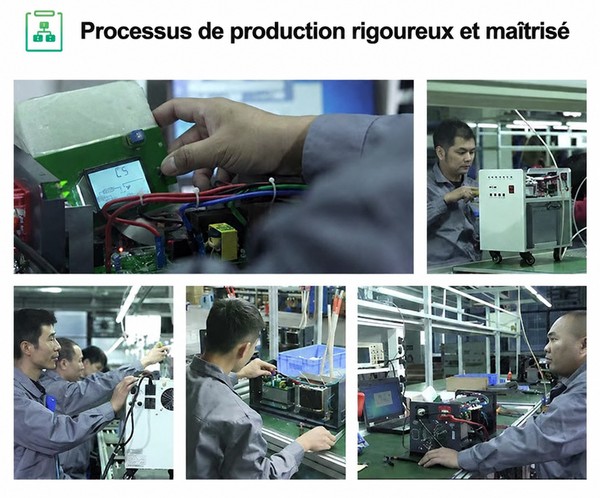 processus de production de chargeur onduleur à phase divisée