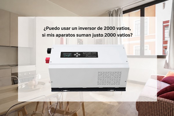¿Puedo usar un inversor de 2000 vatios?