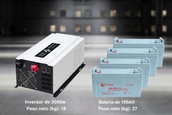 ¿Qué tamaño de batería necesita el cargador de inversor de 3000 W y cuántos inversores y baterías se necesitan?