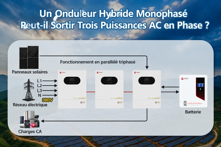 sortie d'onduleur hybride monophasé