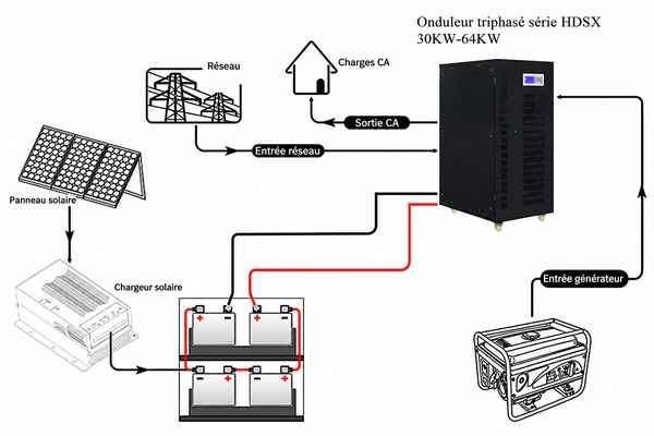 comment raccorder un onduleur 50 kW