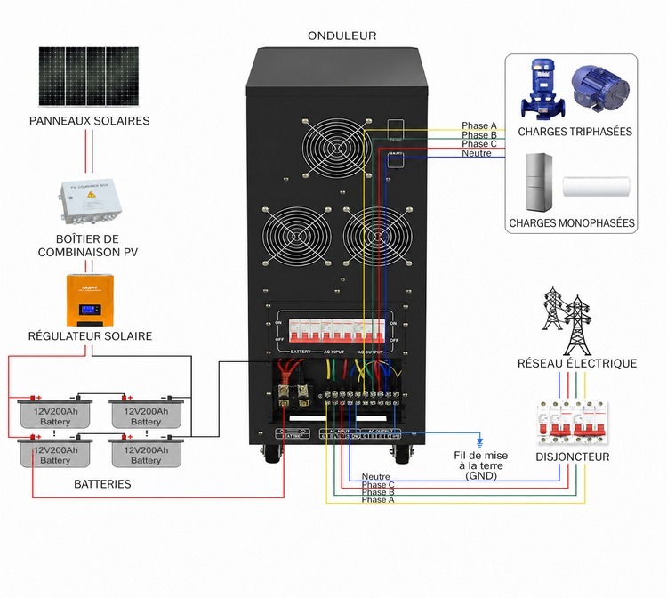 onduleur-chargeur triphase 48 V HDSX onduleur-chargeur triphase 48 V HDSX