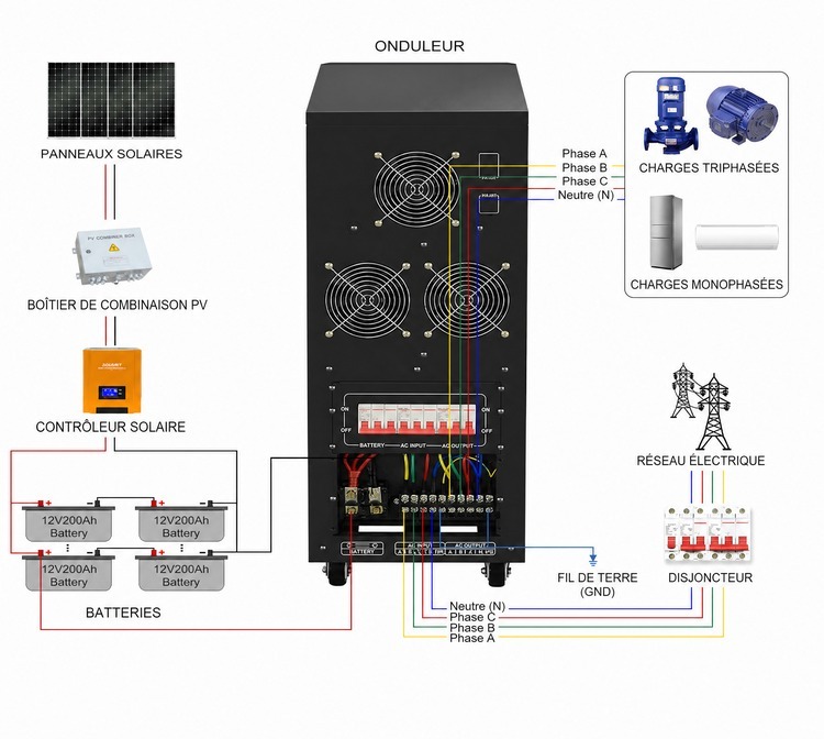 onduleur triphase MPPT 3 kW HDSX onduleur triphase MPPT 3 kW HDSX