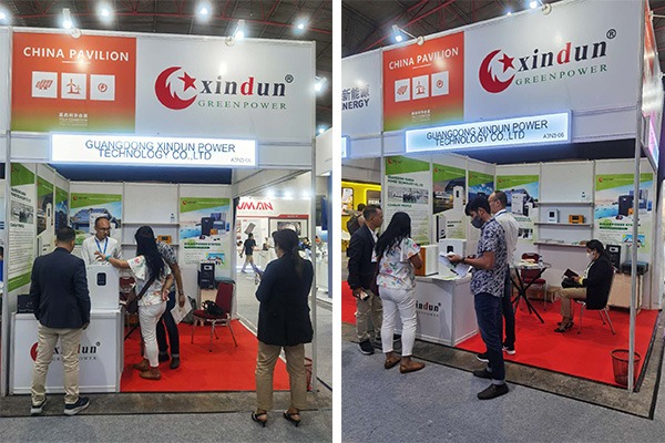 salon solaire Indonésie 2023 clients au stand Xindun salon solaire Indonésie 2023 clients au stand Xindun